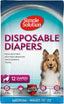 Simple Solution Disposable Dog Diapers for Female Dogs | Super Absorbent Leak-Proof Fit | Medium | 12 Count, White
