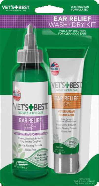 Vet'S Best Ear Relief Wash & Dry For Dogs