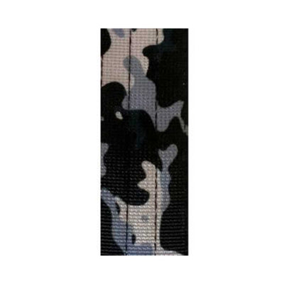 Close-up of Alcott Tactical Xlarge Collar Camo- Black fabric with black, gray, and white camouflage pattern