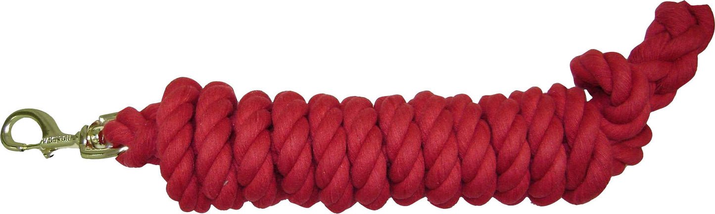 Hamilton Cotton Rope Lead W/Brass Bolt Snap