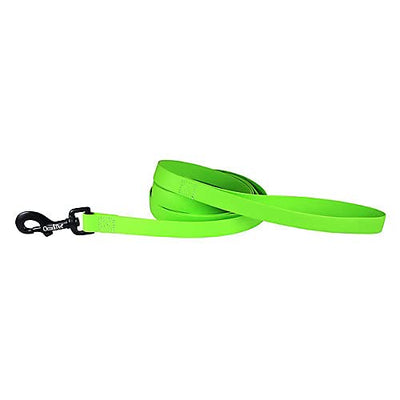 OmniPet Waterproof Dog Leash Quick Release Bolt Snap - Strong Coated Nylon Webbing Odor-Proof for Easy Care, Easy to Clean Fits Small to Large Dogs Lime Green 3/4â€ x 6Ft