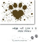 Dog Speak - Dog Greeting Card 8068, Made Wif Luv Birthday