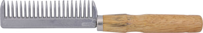 Aluminum Tail Comb W/Wood Handle