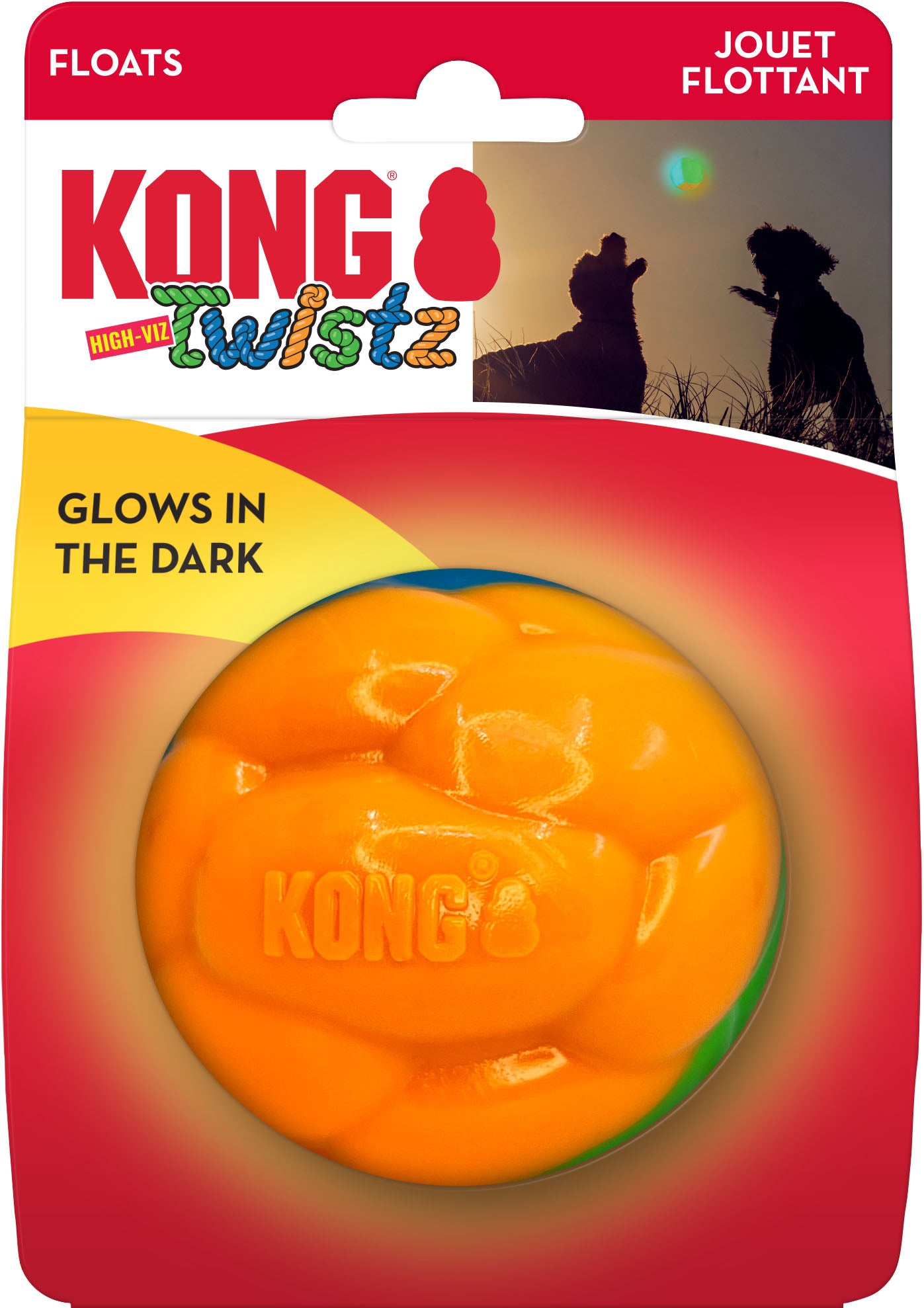 Kong Twistz High-Viz Ball