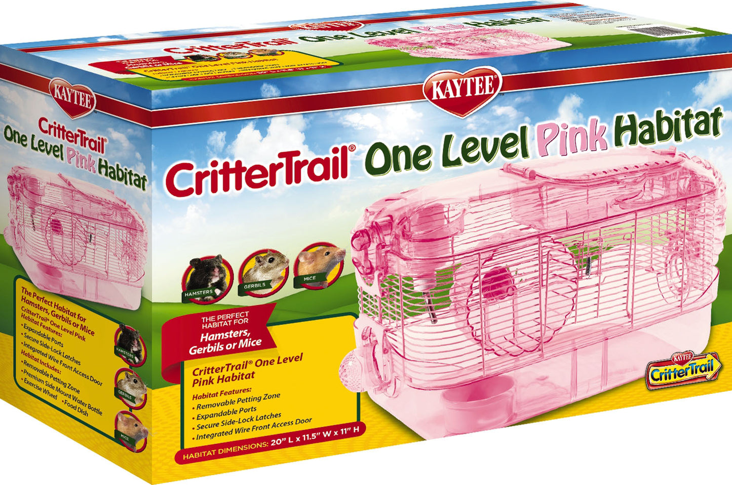 CRITTERTRAIL ONE LEVEL HABITAT PINK EDITION