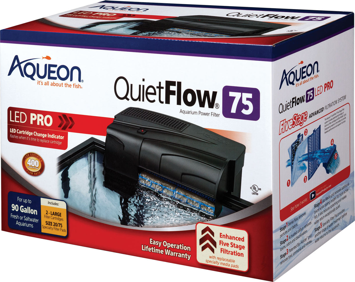 Aqueon Quietflow 75 Led Pro Power Filter