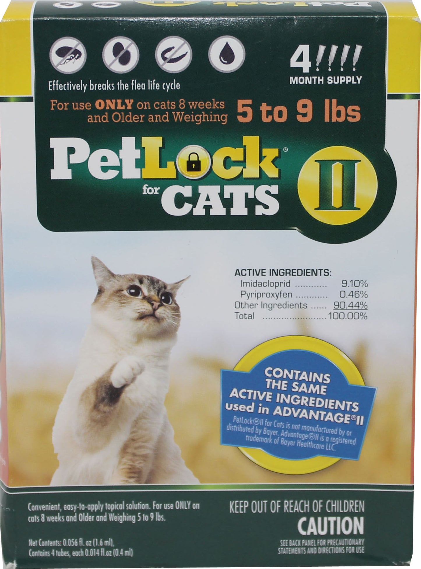 Petlock Ii Flea & Tick Control For Cats
