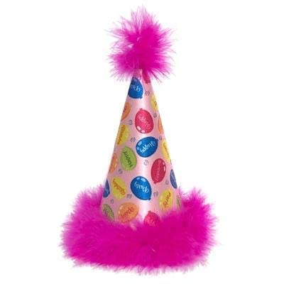 Huxley & Kent Pet Party Hat | Pink Party Time (Large) | Birthday Hat for Dogs and Cats | Adjustable Strap for Comfort and Stability | Perfect for Birthday Party, Adoption Celebration or Gotcha Day