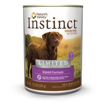 Nature's Variety, Instinct Limited Ingredient Diet Grain-Free Real Rabbit Recipe Natural Wet Canned Dog Food, 13.2 Ounce