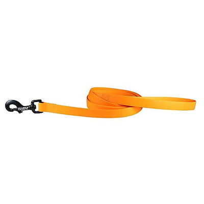 OmniPet Waterproof Dog Leash Quick Release Bolt Snap - Strong Coated Nylon Webbing Odor-Proof for Easy Care, Easy to Clean Fits Small to Large Dogs - Tangerine 3/4â€ x 6Ft