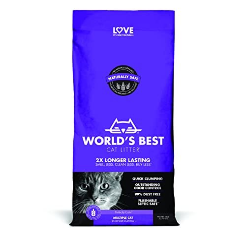 World's Best Cat Litter, Clumping Litter Formula for Multiple Cats, 28-Pounds