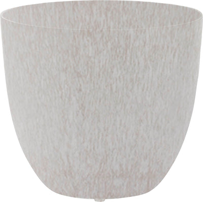 Artlumin Bola Round Planter in BONE color, 7-inch size, front view close-up
