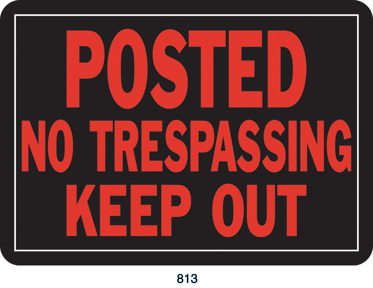 Posted No Trepassing Keep Out Sign (Pack Of 12)