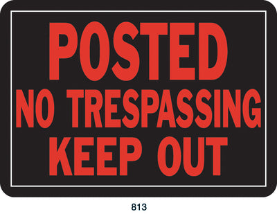 Posted No Trepassing Keep Out Sign (Pack Of 12)