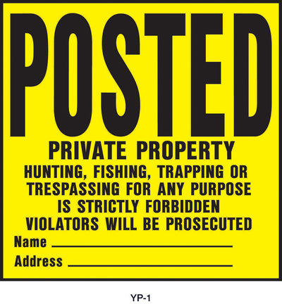 Posted Private Property Sign (Pack Of 20)