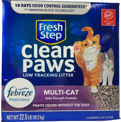 FRESH STEP CLEAN PAWS MULTI-CAT LITTER W/FEBREZE