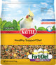 Front view of a Kaytee FortiDiet Pro Health cockatiel food bag with real egg, 5 lb size.