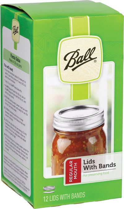 Ball Regular Mouth Lids W/Bands