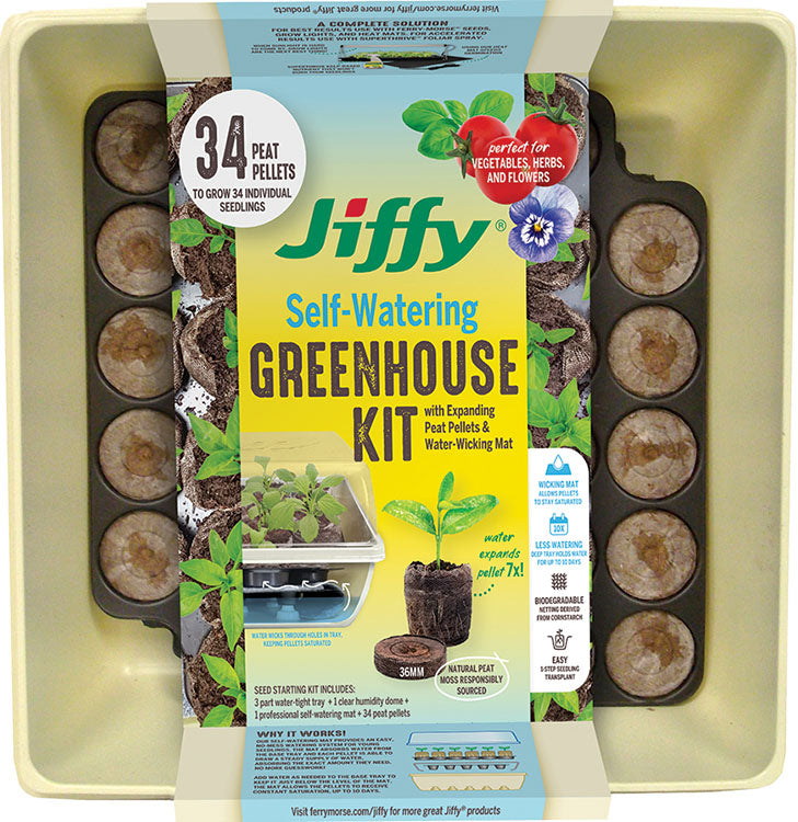 Jiffy Self Watering Greenhouse Kit (Pack Of 11)