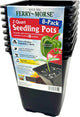 Packaged Ferry-Morse 2 Quart Seedling Pots, 8-Pack, black plastic containers stacked vertically.