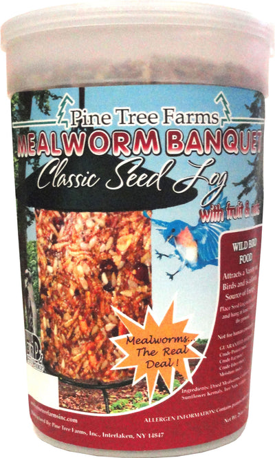 Pine Tree Farms Mealworm Banquet Classic Seed Log