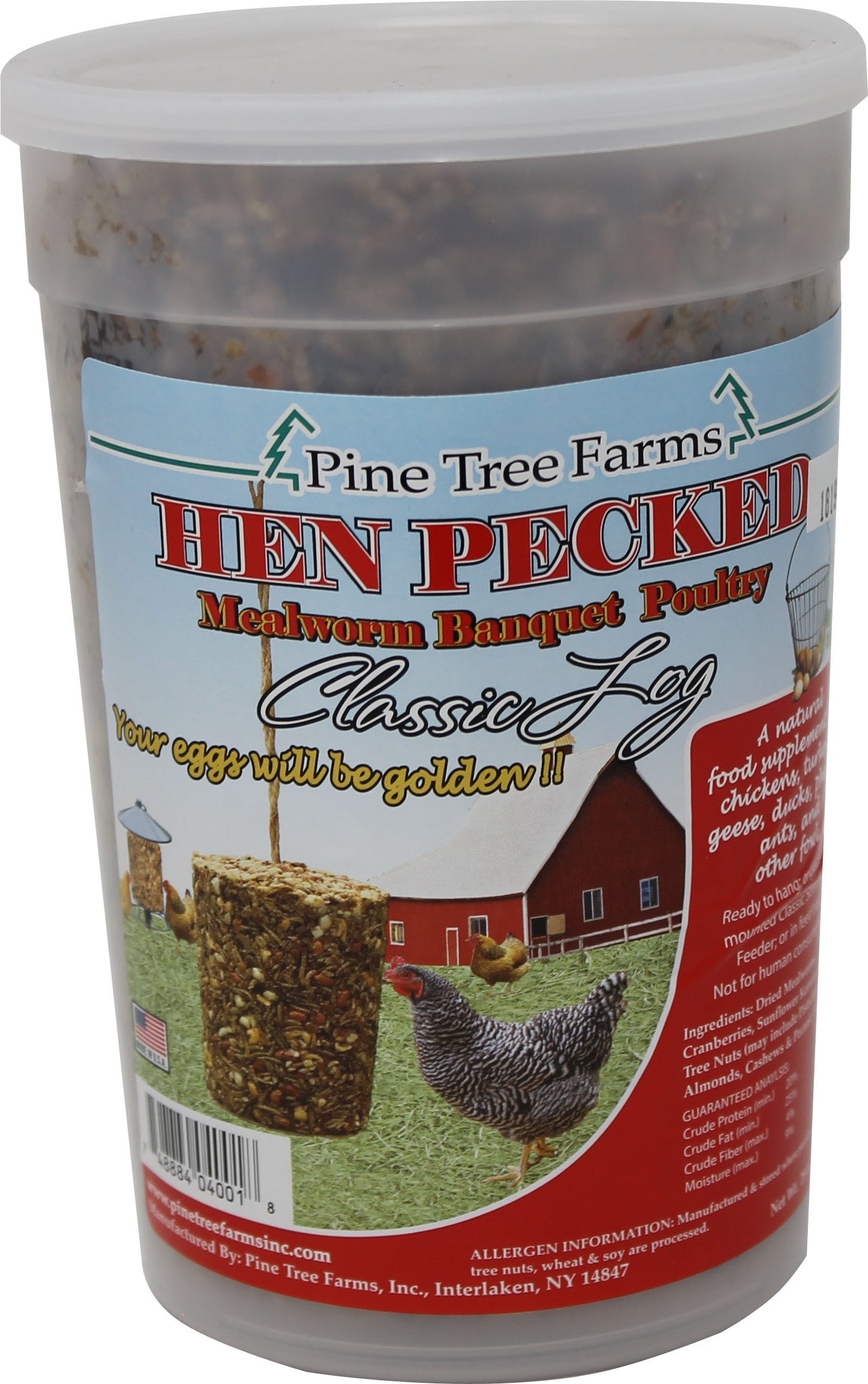 Hen Pecked Mealworm Banquet Poultry Classic Log