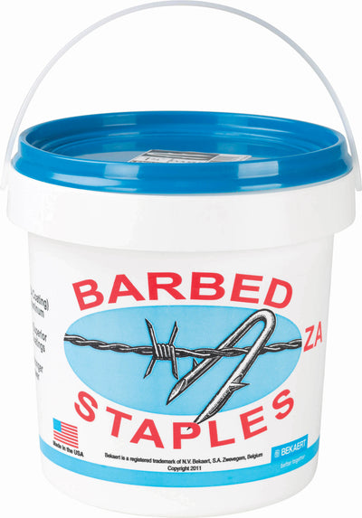 Bekaert Barbed Fence Staple Bezinal Coated Pail