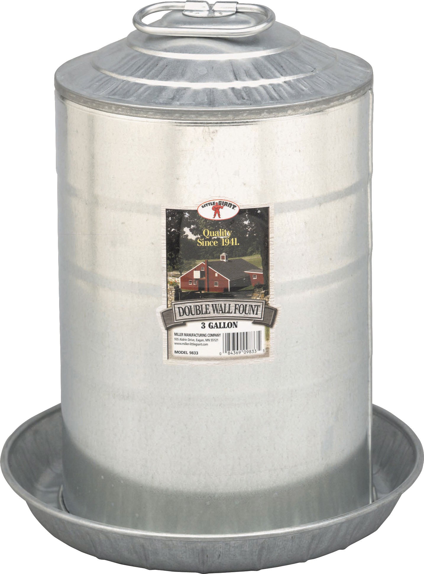 Little Giant Double Wall Poultry Fount Galvanized