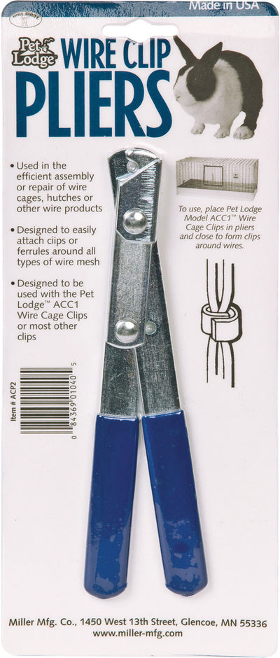 Packaged Pet Lodge Wire Clip Pliers with blue handles and silver metal jaws.