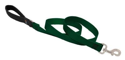 Dog Leash by Lupine in 1" Wide Green 6-Foot Long with Padded Handle