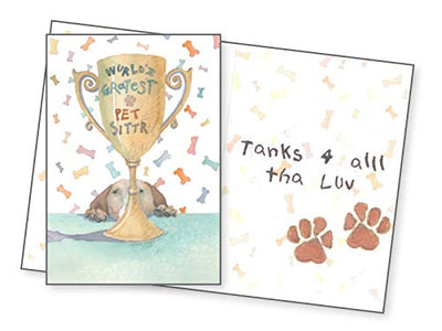 Dog Speak World's Greatest Pet Sitter Greeting Card