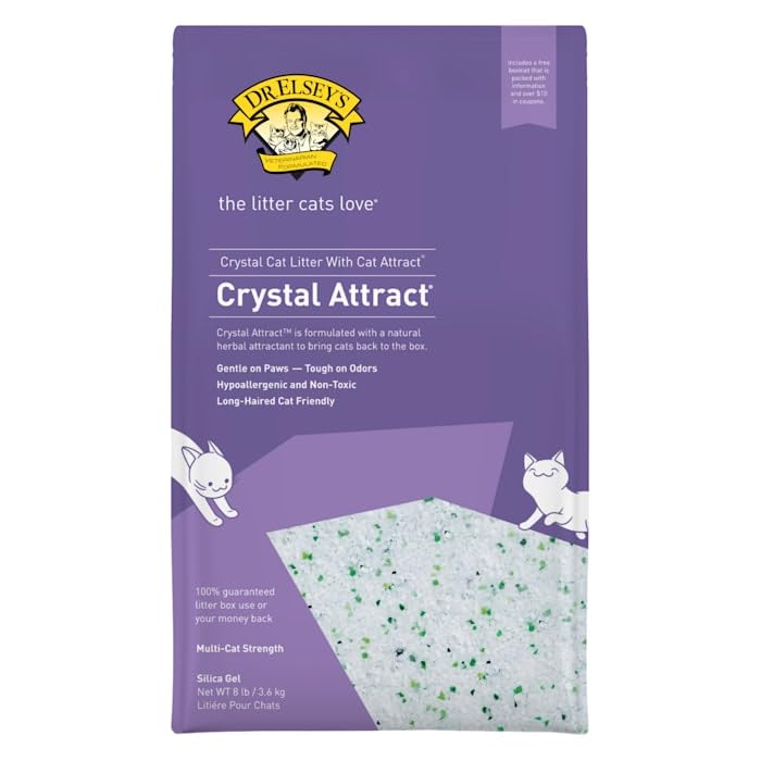 Dr. Elsey's Crystal Attract Silica Cat Litter, 8lbs