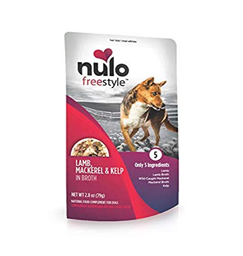 Nulo Freestyle, Lamb Saba/Mackerel & Kelp in Broth Grain-Free Dog Food Topper Pouch, 2.8 Ounce