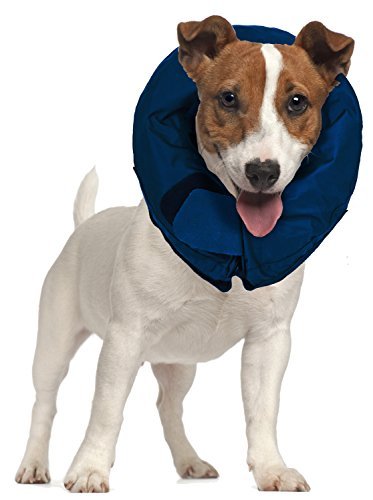 Vet Worthy Pet Soft Collar for Dogs - Protective Inflatable Dog Collar for Wound Care, Post Surgery, Skin Rashes - Surgery Recovery Collar for Dogs to Prevent Licking, Scratching, and Biting - Medium