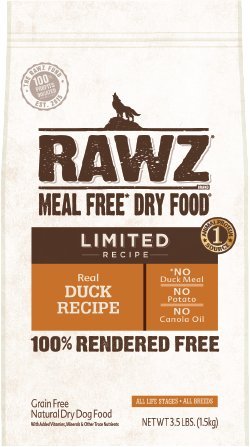 Rawz Meal Free Real Duck Recipe for Dogs (20 lb)