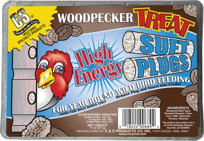 C&S Woodpecker Treat Suet Plugs