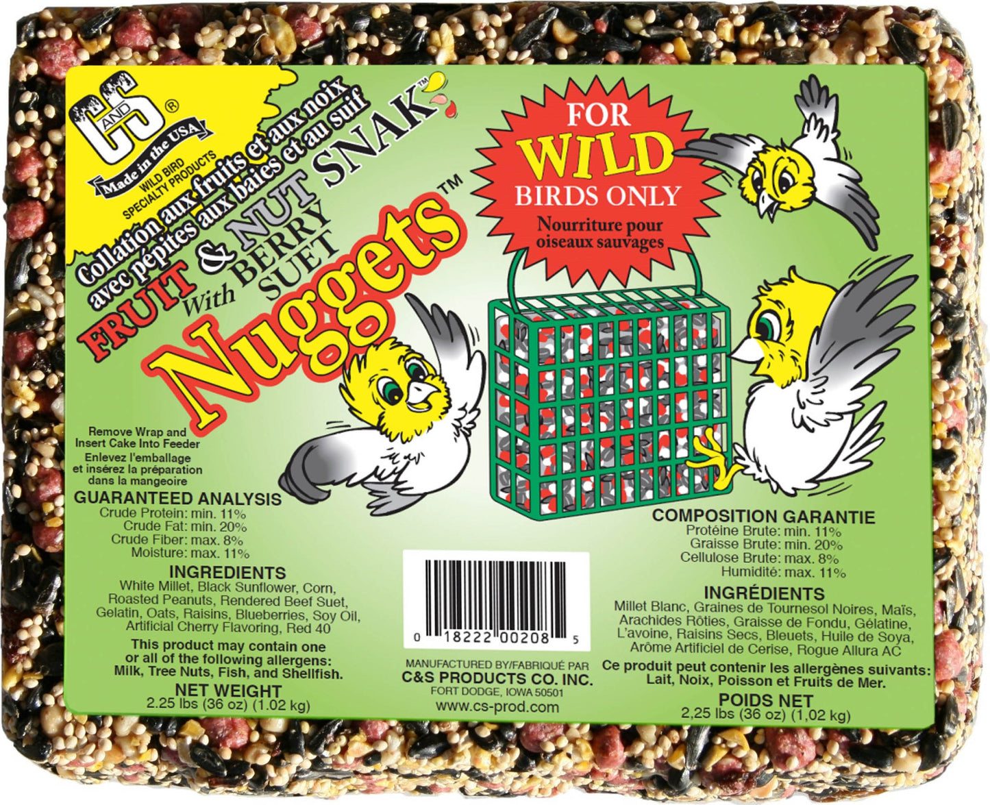 C&S Fruit & Nut Snak W/Suet Nuggets