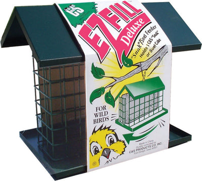 C&S E-Z Fill Snak/Suet Feeder W/Roof & Platform