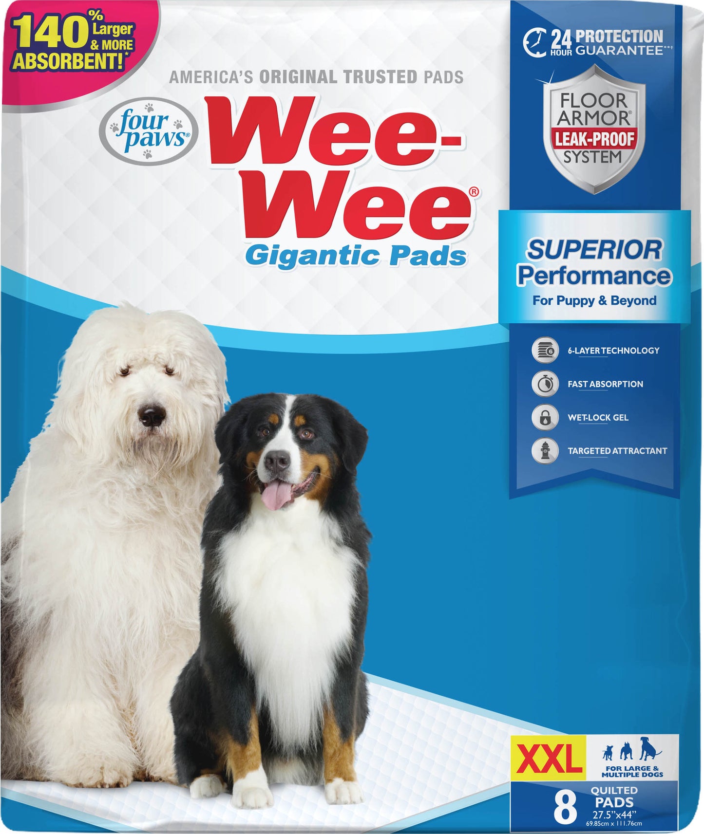 Wee-Wee Pads With Barrier Edge Gigantic