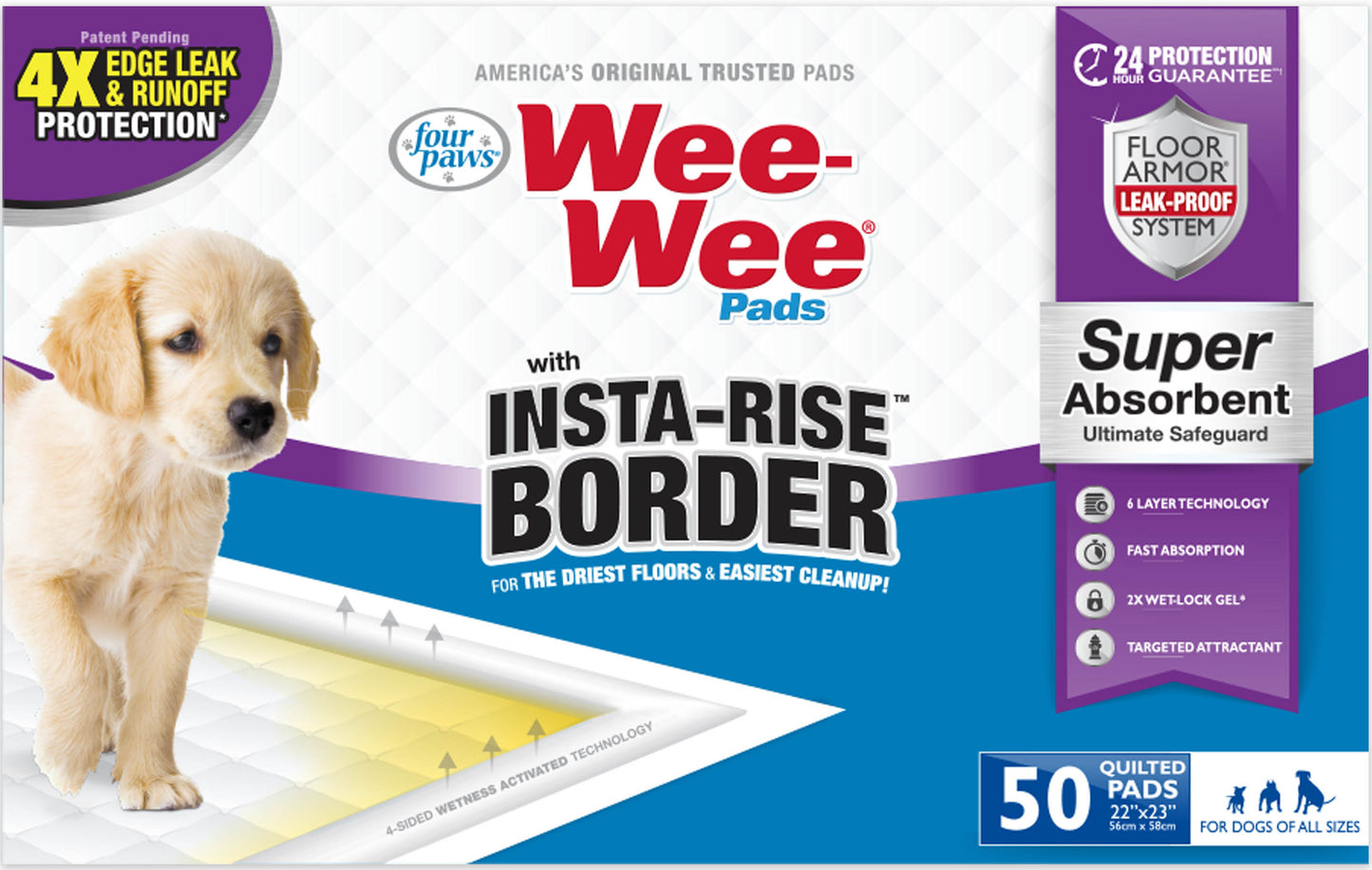 Wee-Wee Insta-Rise Border Pad