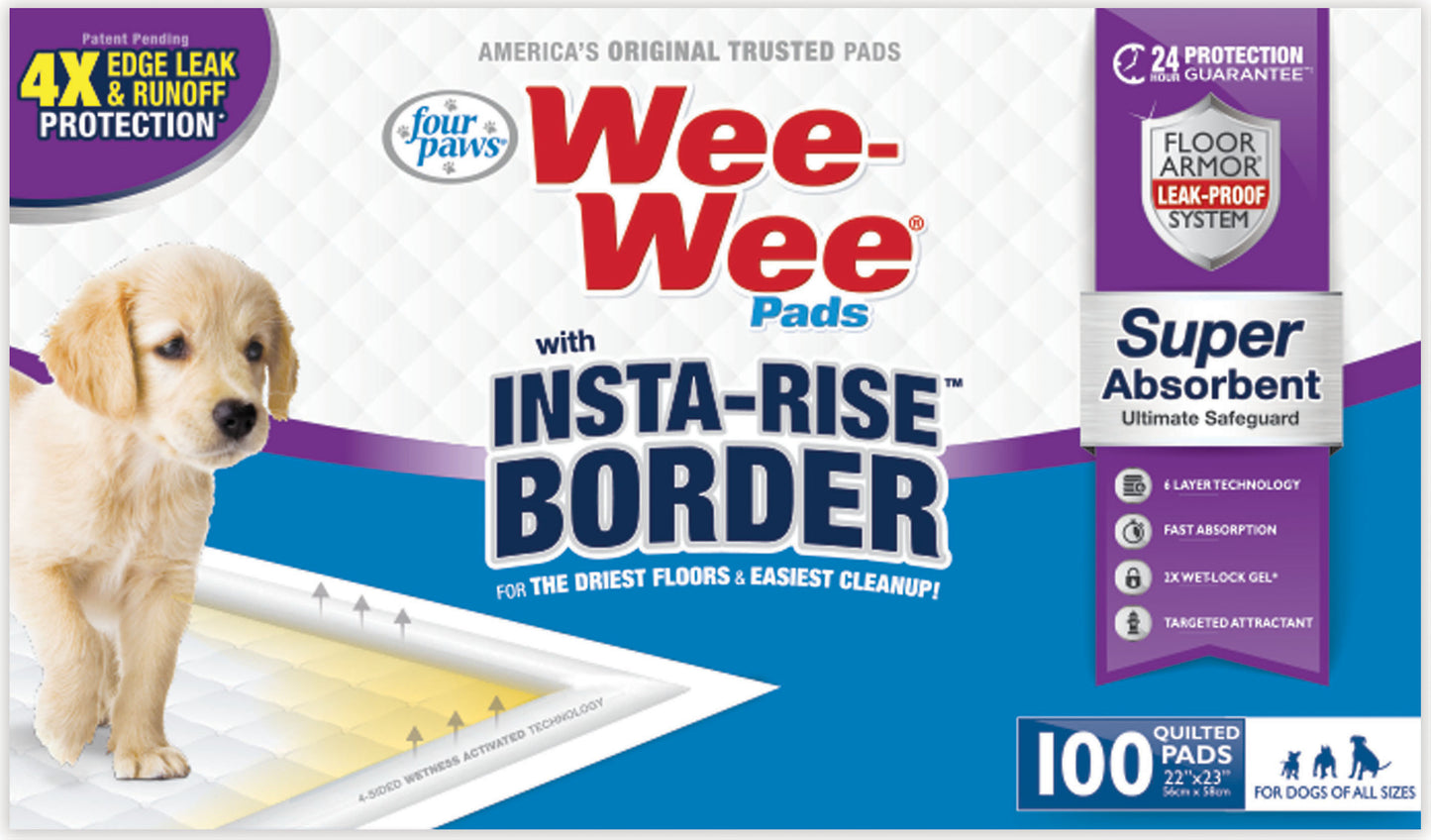 Wee-Wee Insta-Rise Border Pad
