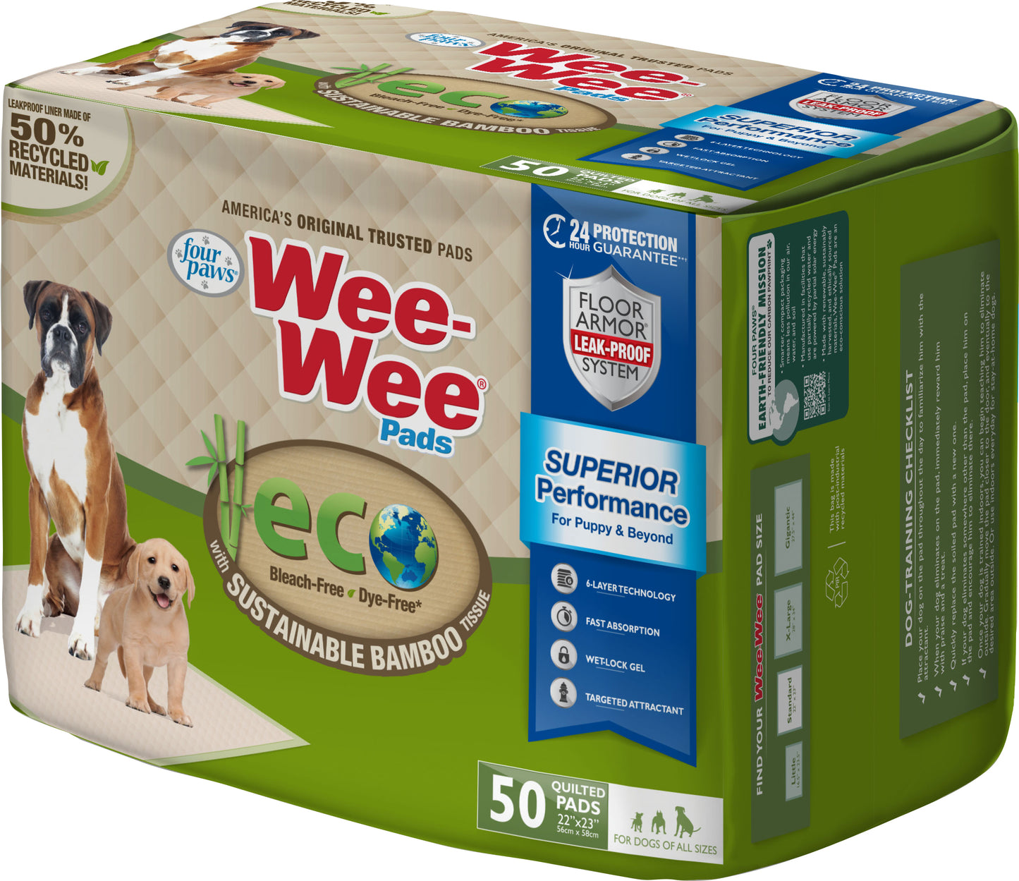 Wee-Wee Eco Pads With Bamboo