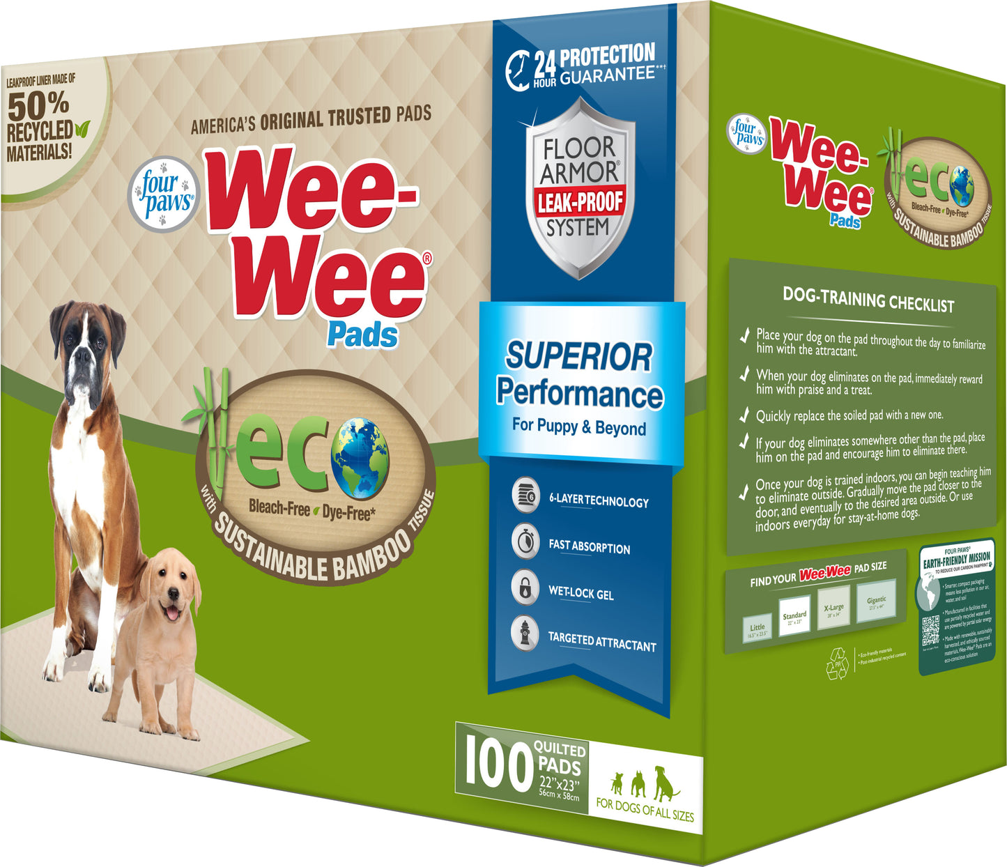Wee-Wee Eco Pads With Bamboo