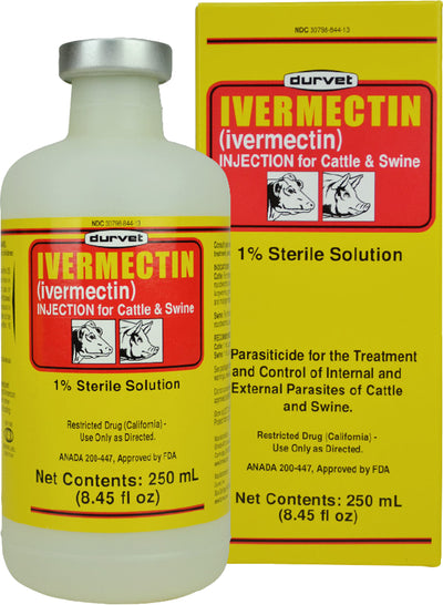Durvet Ivermectin 1% Injection For Cattle & Swine
