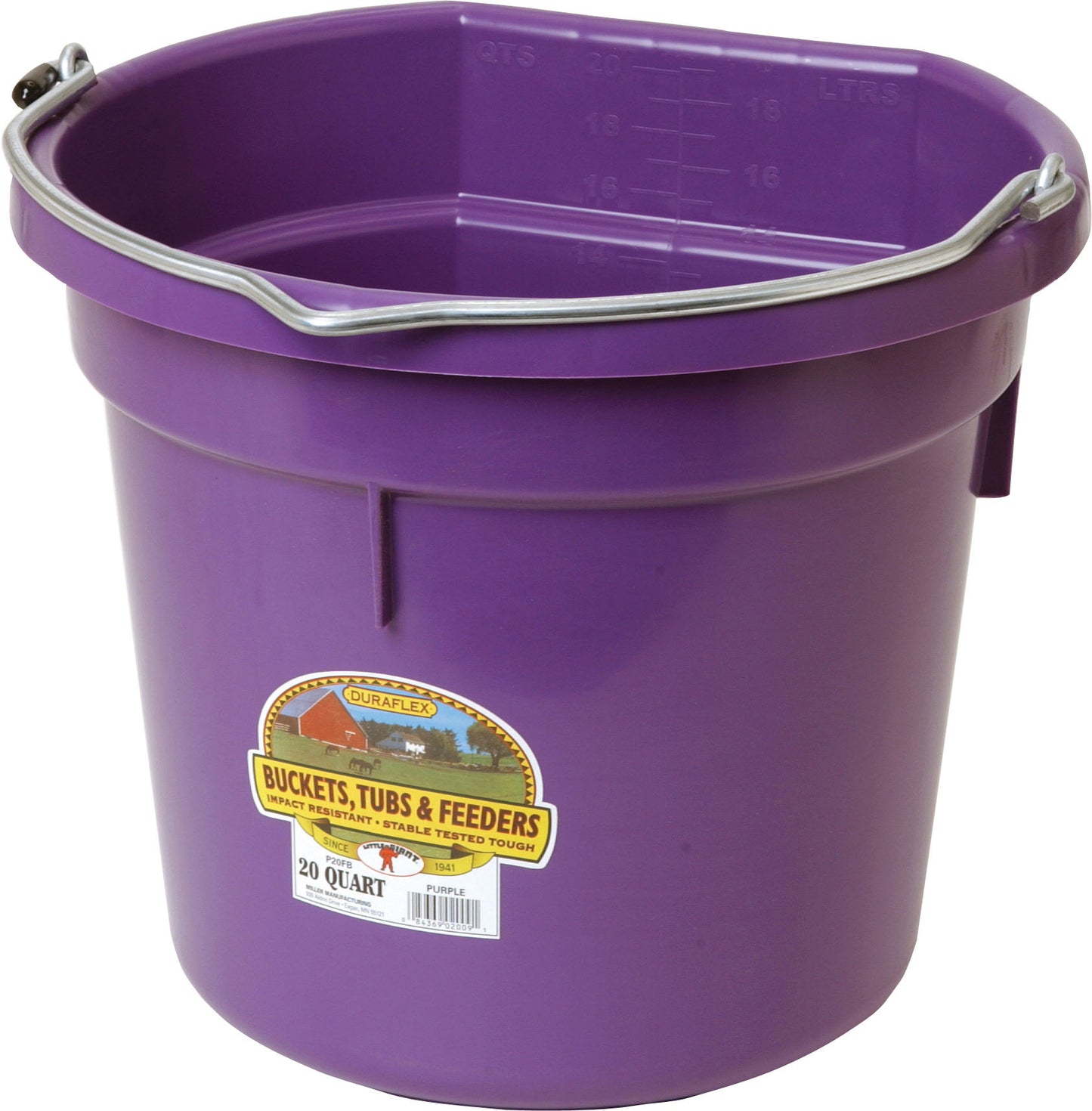Little Giant Duraflex Plastic Flat Back Bucket