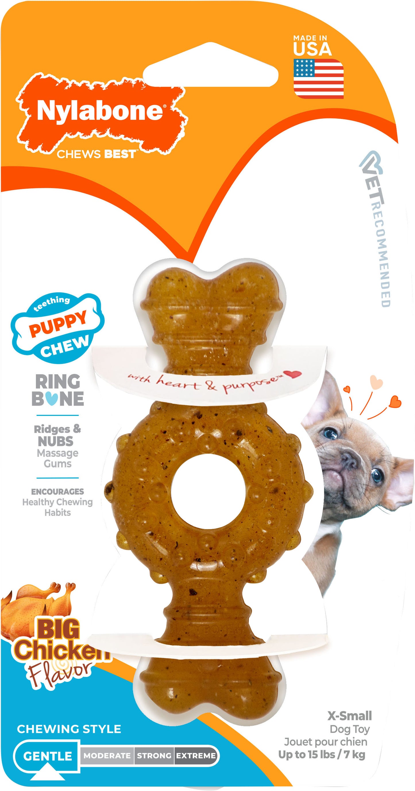 Nylabone Puppy Chew Ring Bone