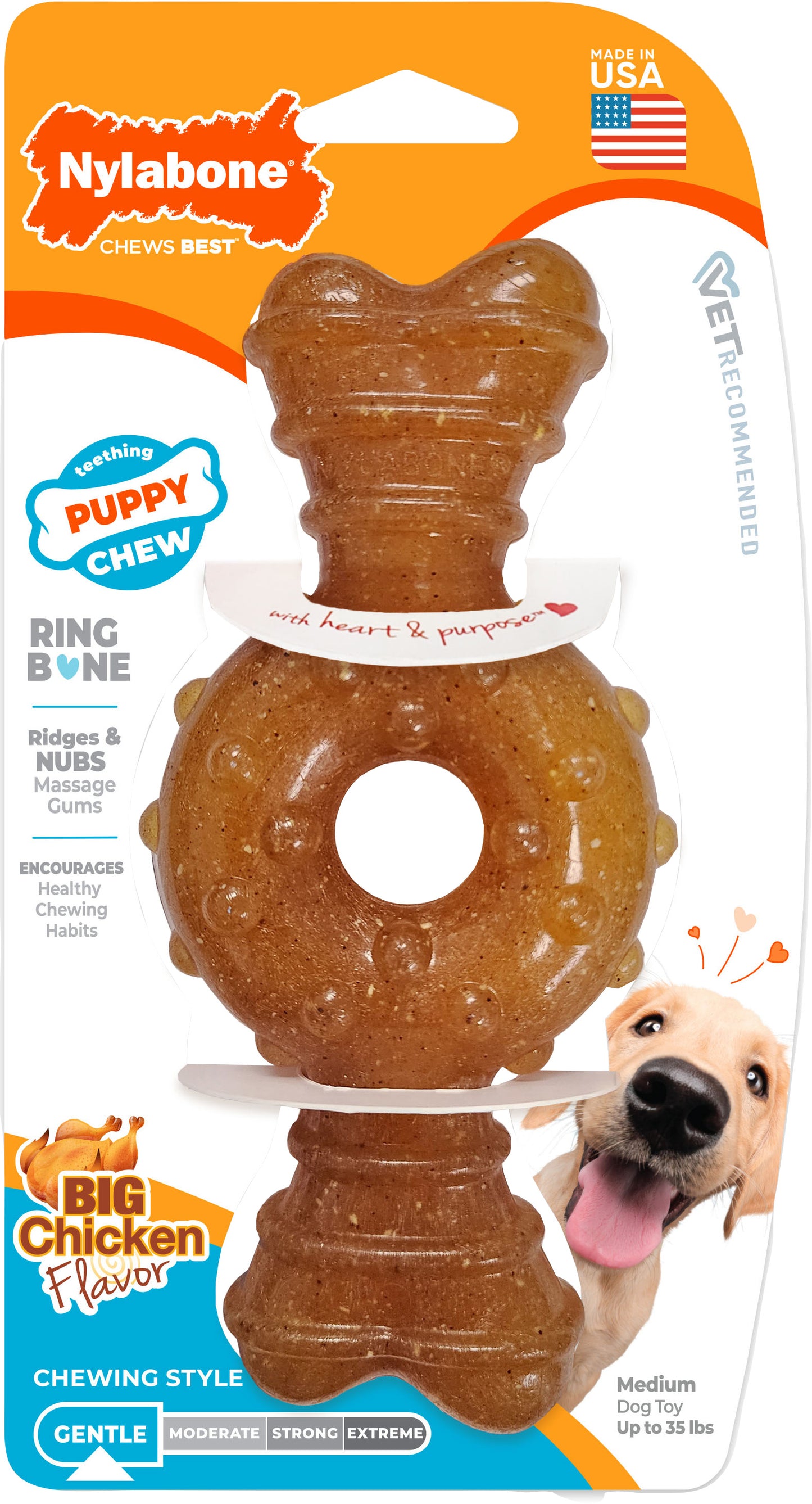Nylabone Puppy Chew Ring Bone