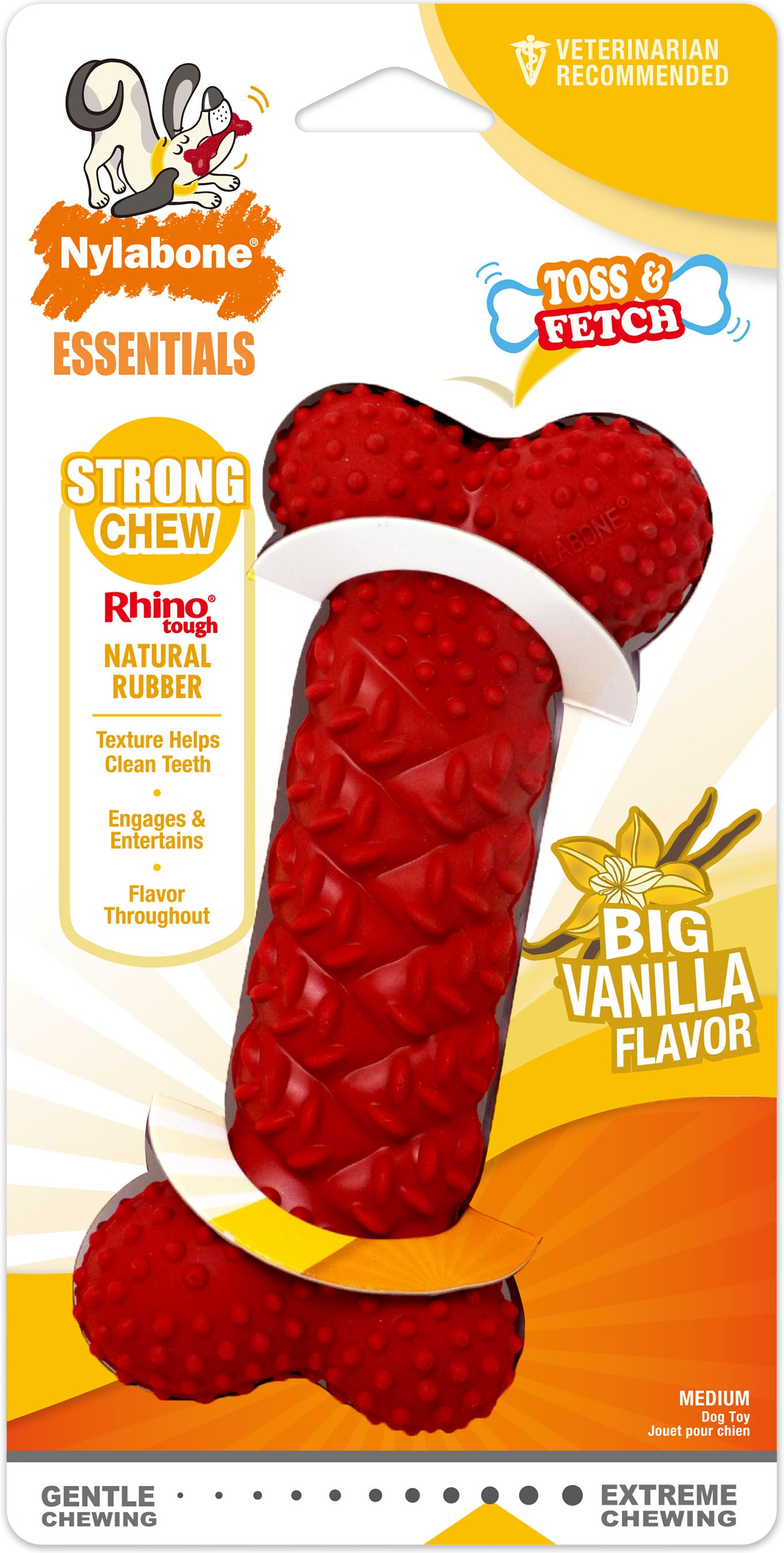 NYLABONE RUBBER BRAIDED BONE