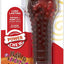 Packaged Nylabone Power Chew Textured Bone in beef jerky flavor, XL size, red and brown color, front view.