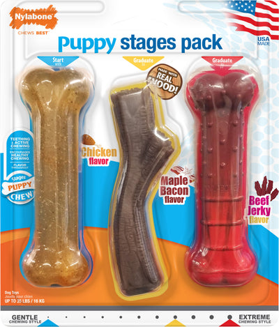 Nylabone Puppy Chew Stages Triple Pack